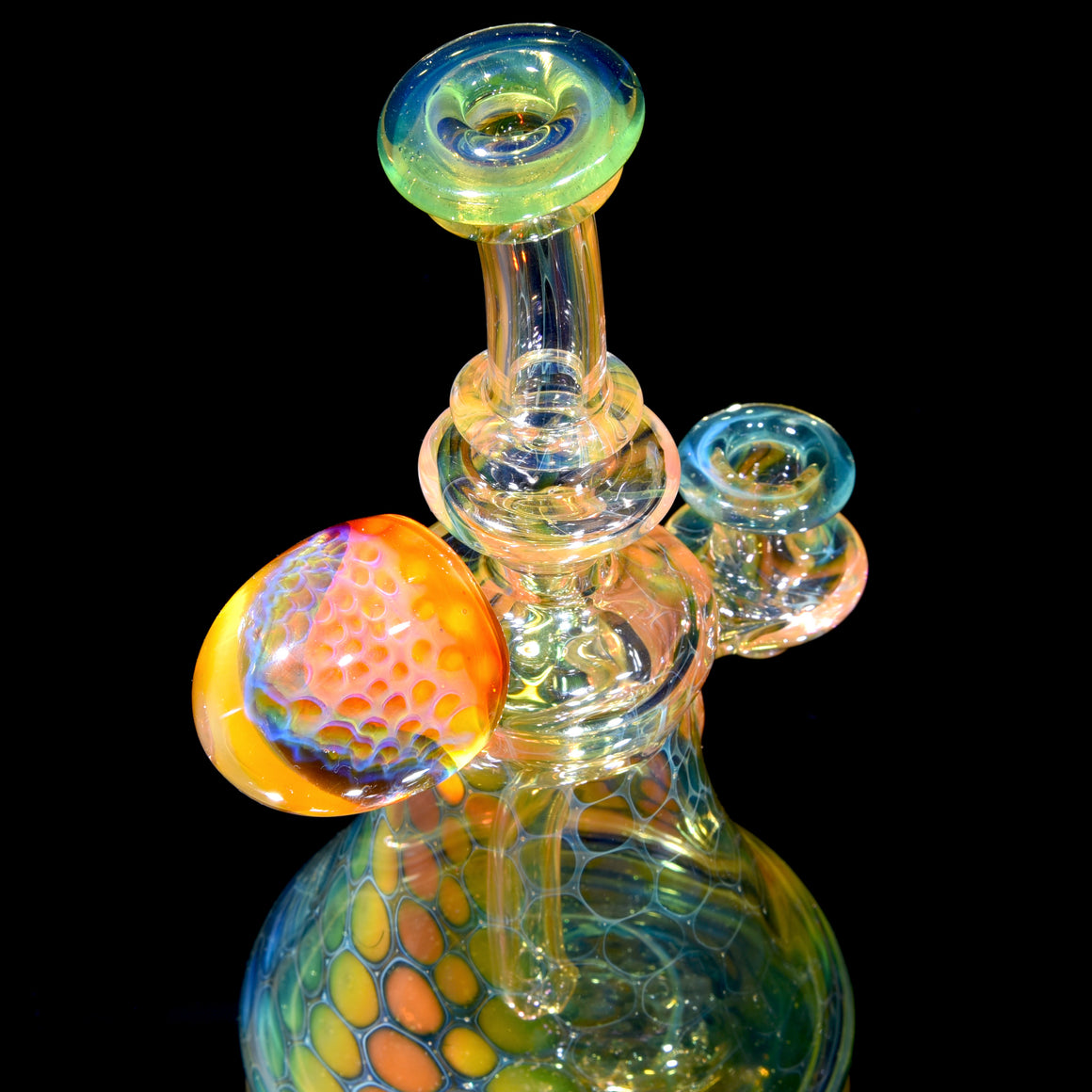 Fully-fumed Honeycomb Banger Hanger - Green Stardust - 10mm Female