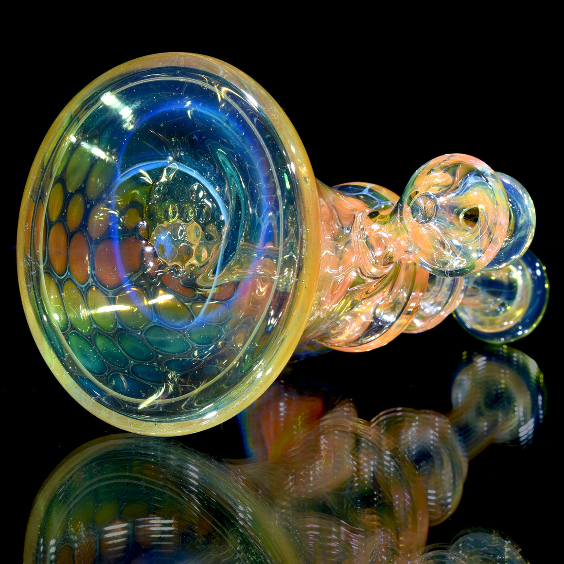 Fully-fumed Honeycomb Banger Hanger - Green Stardust - 10mm Female