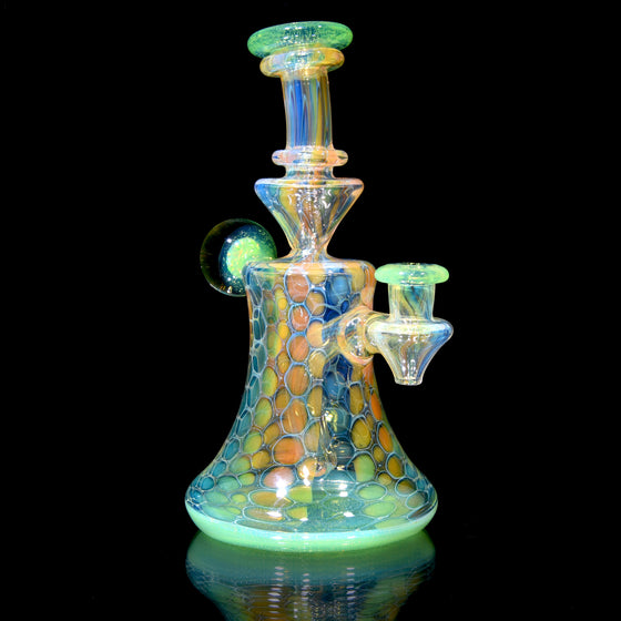 Fully-fumed Honeycomb Banger Hanger - CFL Sunset Slyme - 10mm Female