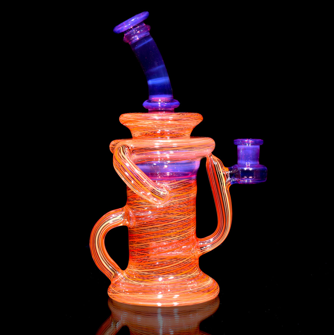 Full-Reticello Refined Klein Recycler - Royal Jelly/Orange - 10mm Female