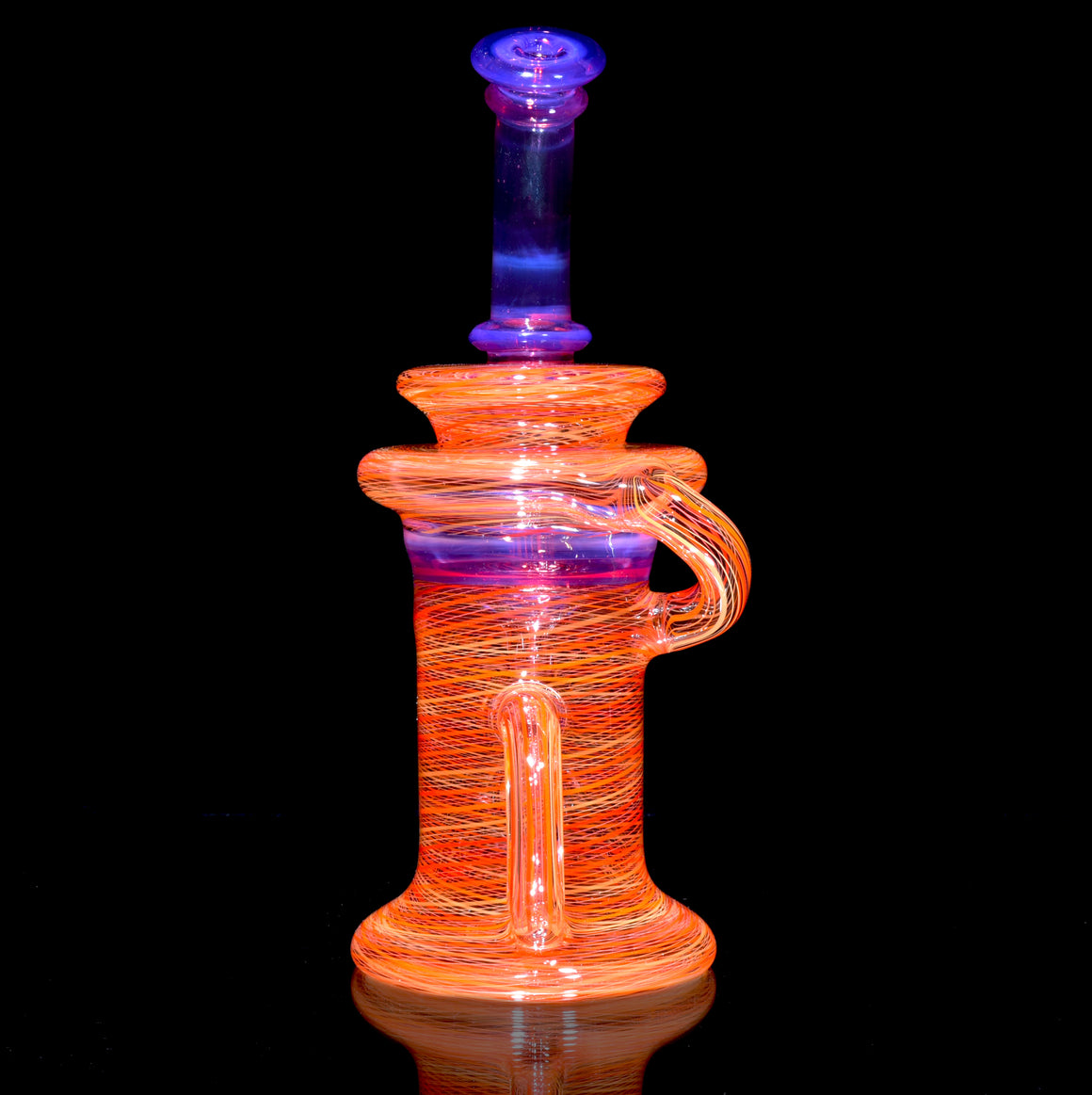 Full-Reticello Refined Klein Recycler - Royal Jelly/Orange - 10mm Female