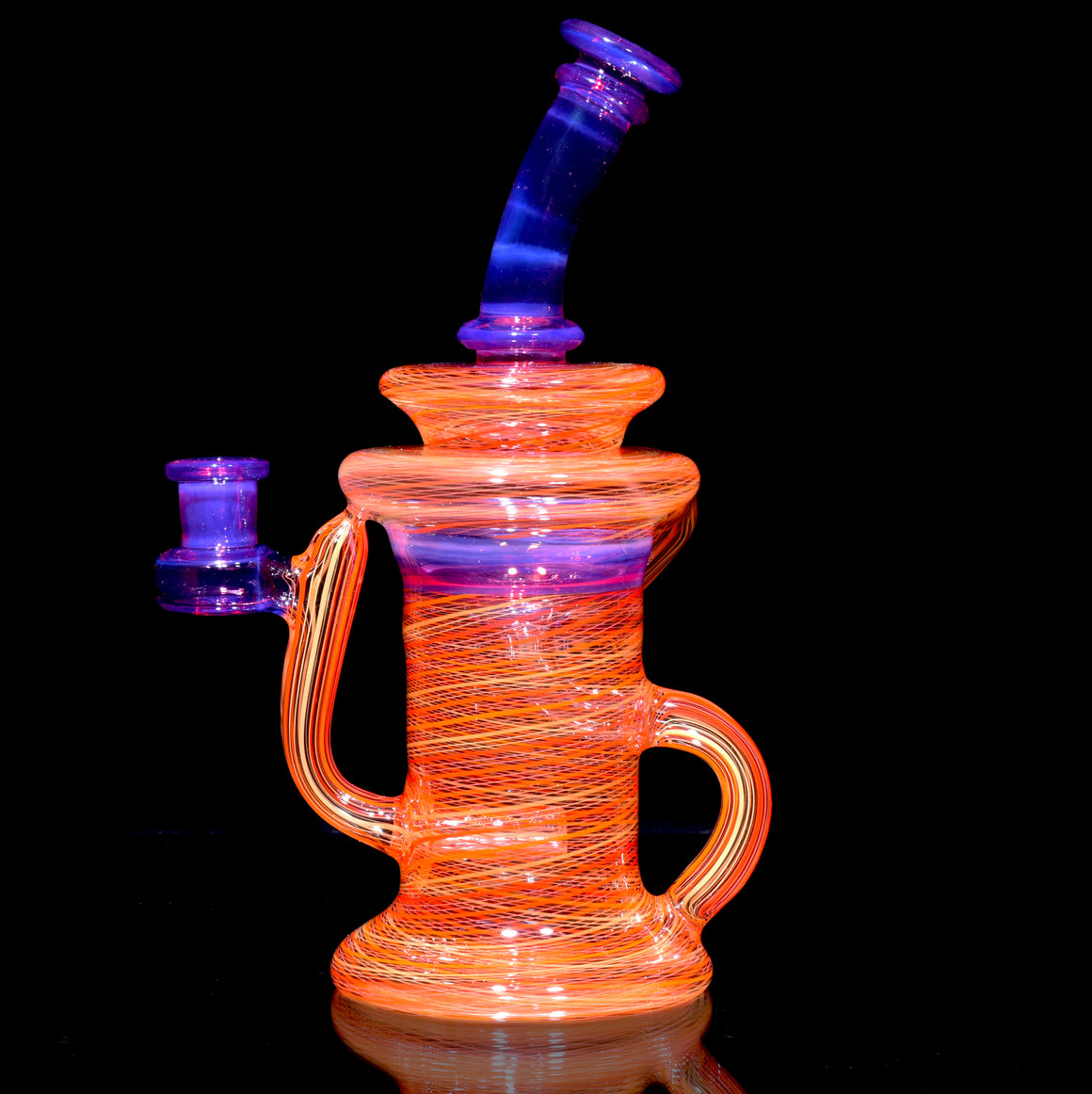 Full-Reticello Refined Klein Recycler - Royal Jelly/Orange - 10mm Female