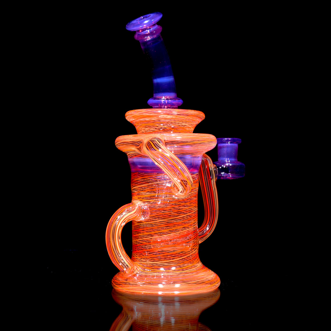 Full-Reticello Refined Klein Recycler - Royal Jelly/Orange - 10mm Female