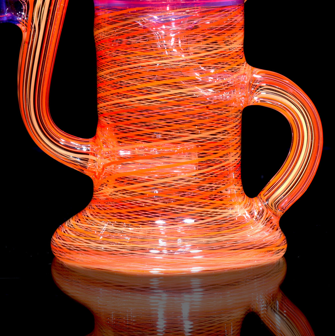 Full-Reticello Refined Klein Recycler - Royal Jelly/Orange - 10mm Female
