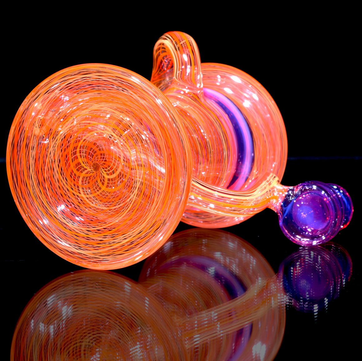 Full-Reticello Refined Klein Recycler - Royal Jelly/Orange - 10mm Female