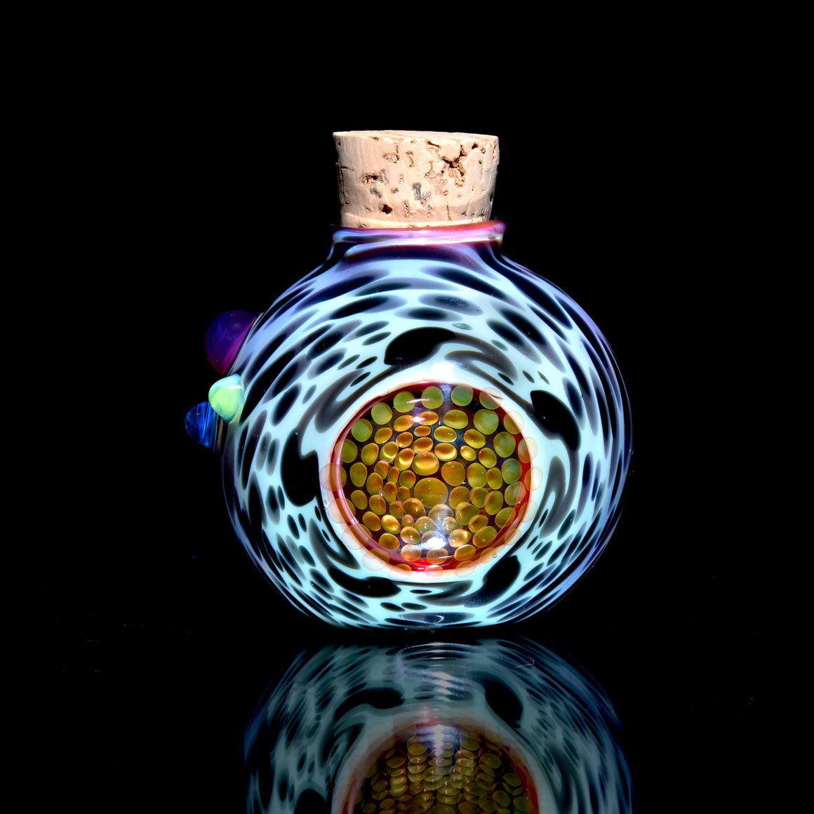 Corked Magnifying Leopard Tech Honeycomb Jar