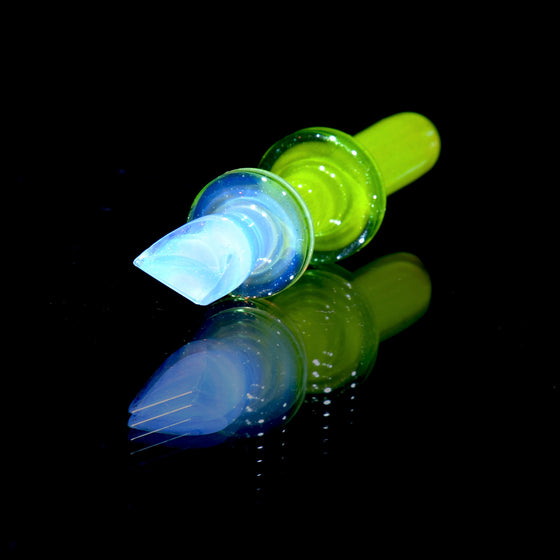 Coldworked Chisel/Flat Tip Dab Tool - Moonstone/Sparkly Lime Drop