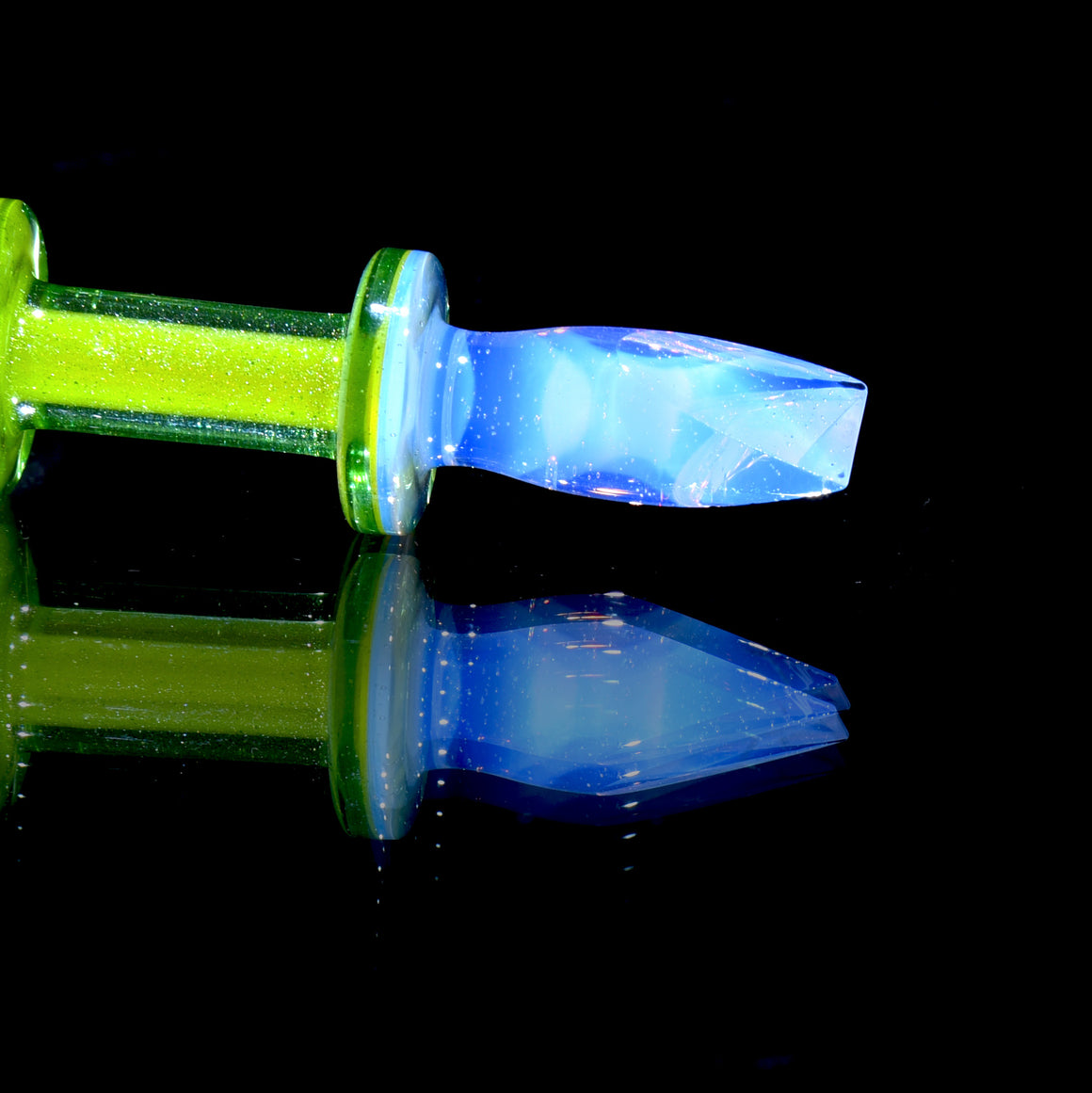 Coldworked Chisel/Flat Tip Dab Tool - Moonstone/Sparkly Lime Drop