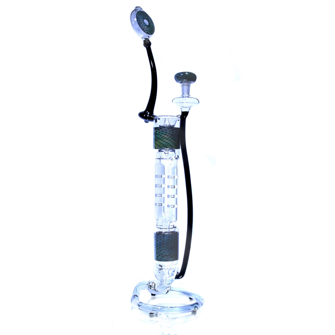 Collab Fume Stencil Double Ladder Perc Bubbler