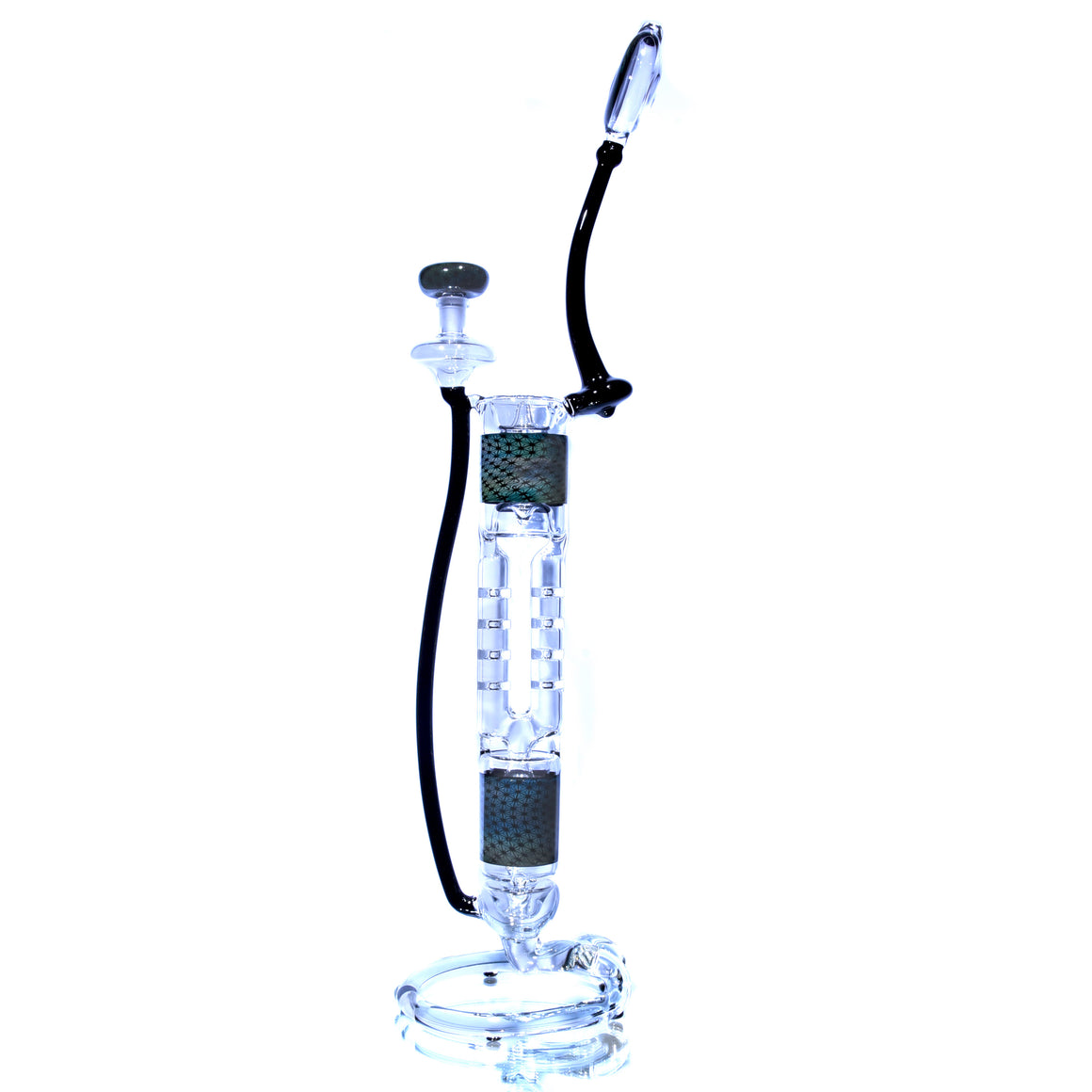 Collab Fume Stencil Double Ladder Perc Bubbler