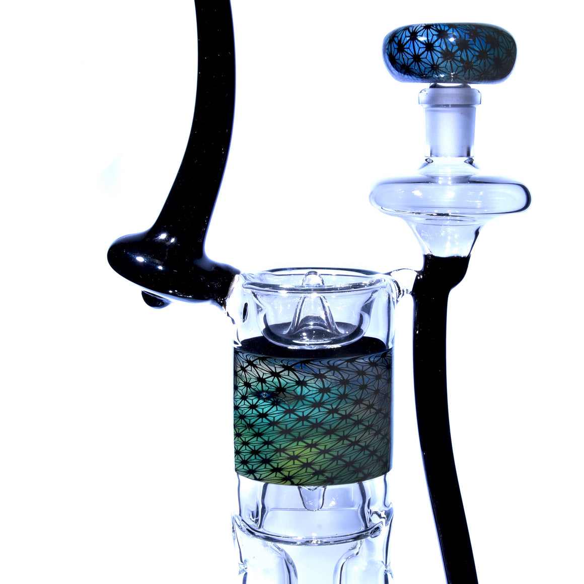 Collab Fume Stencil Double Ladder Perc Bubbler