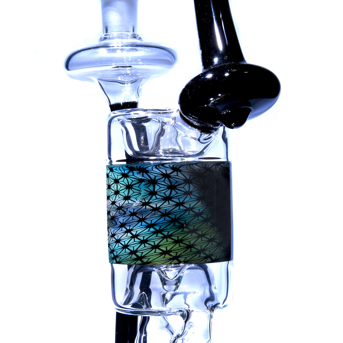 Collab Fume Stencil Double Ladder Perc Bubbler