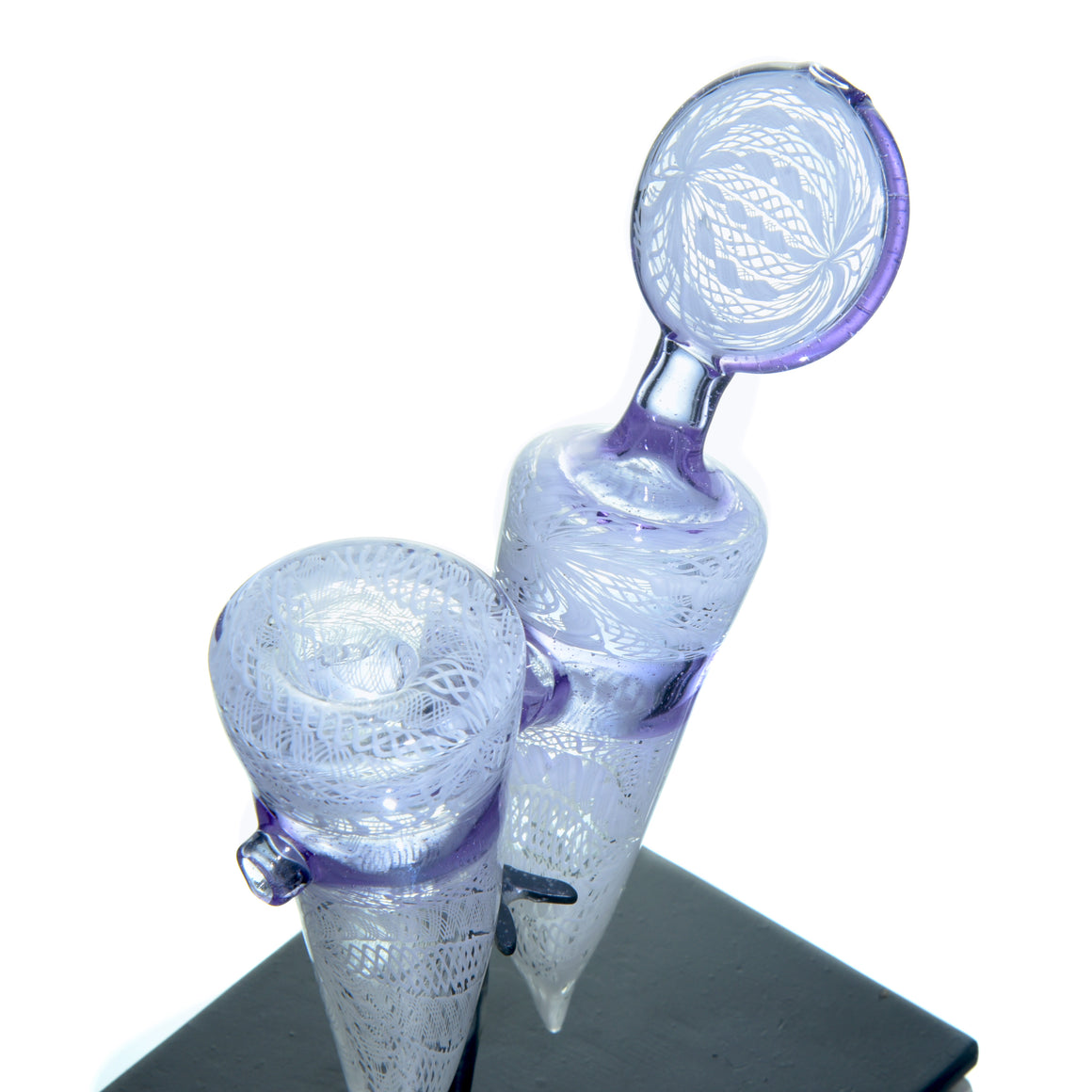 Collab - Fully-worked Zanfirico Floating G-Cycler & Sherlock Set - CFL Potion/White - 14mm Female