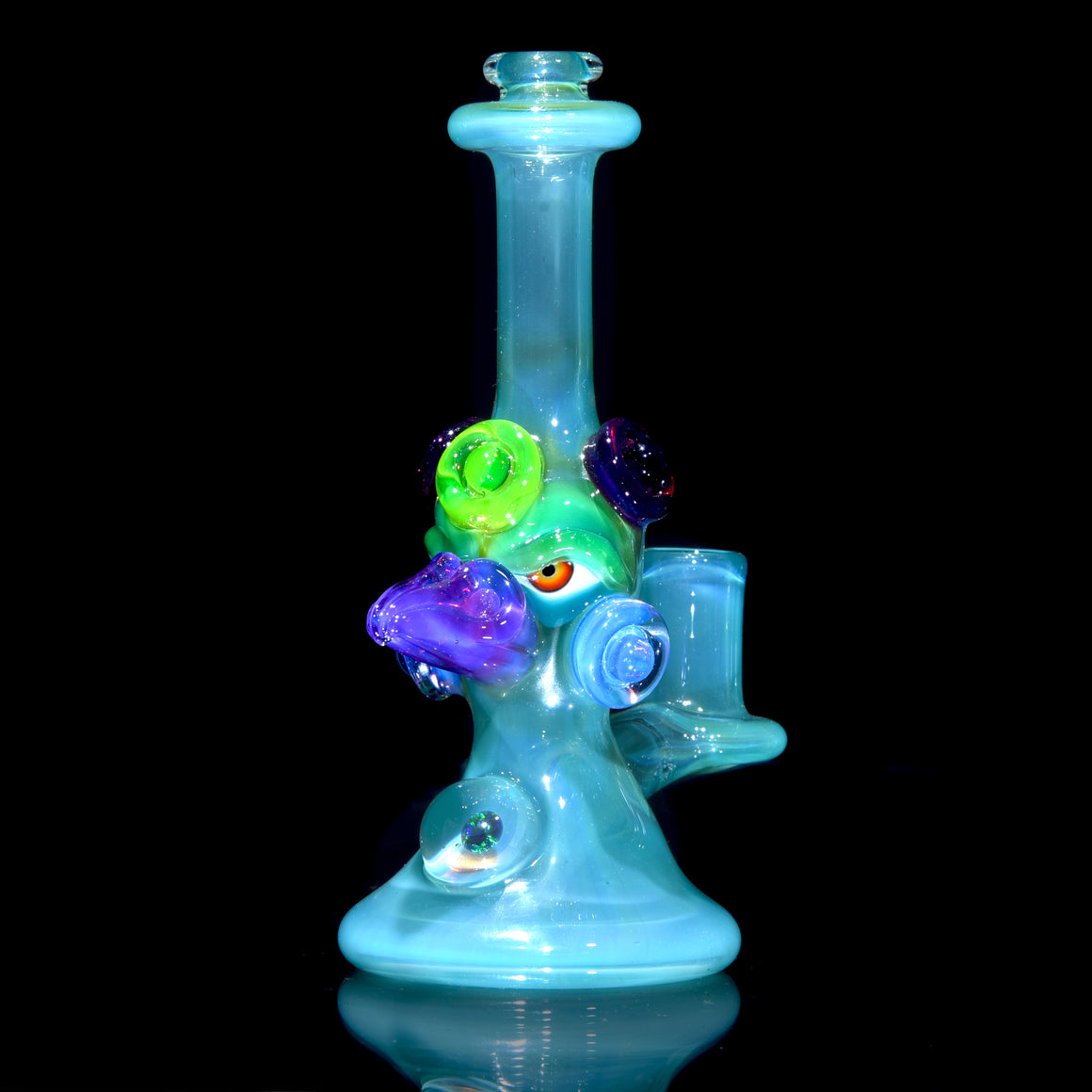 UV Reactive Fully-worked Mini Totem Hawk Rig w/ Opal - Sea Slyme - 10mm Female