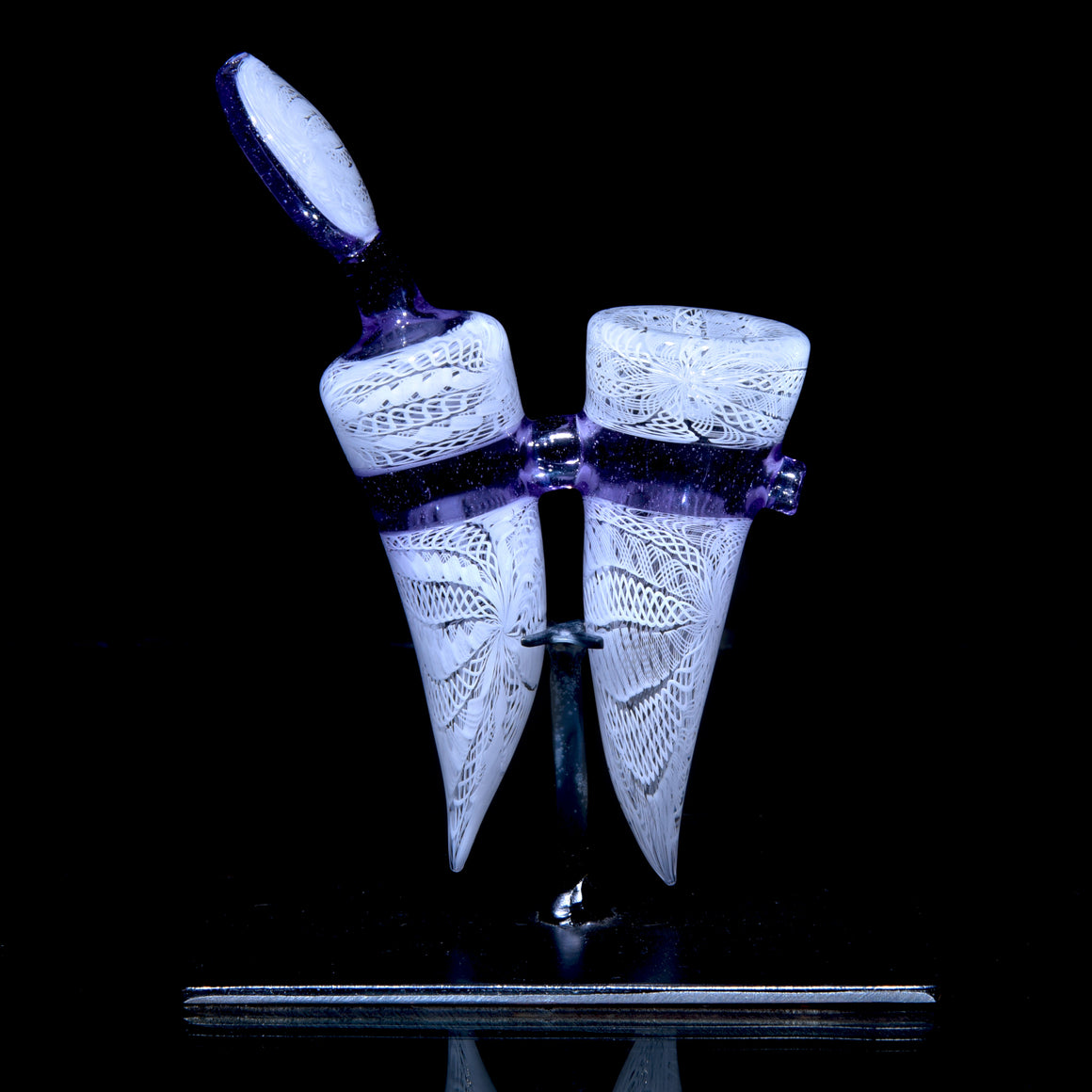 Collab - Fully-worked Zanfirico Floating G-Cycler & Sherlock Set - CFL Potion/White - 14mm Female