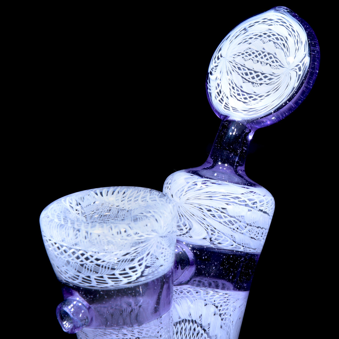 Collab - Fully-worked Zanfirico Floating G-Cycler & Sherlock Set - CFL Potion/White - 14mm Female