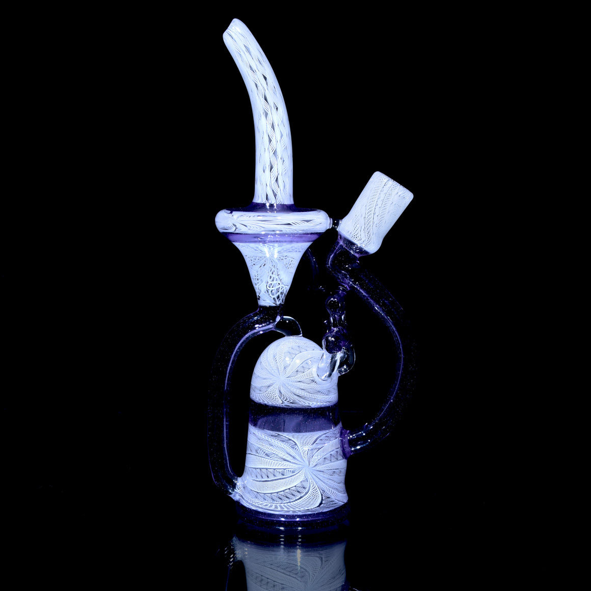 Collab - Fully-worked Zanfirico Floating G-Cycler & Sherlock Set - CFL Potion/White - 14mm Female