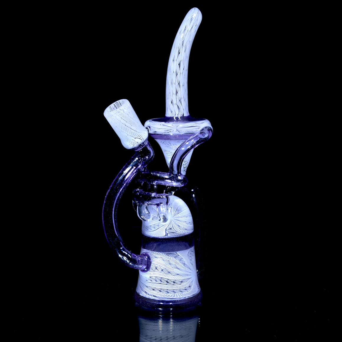 Collab - Fully-worked Zanfirico Floating G-Cycler & Sherlock Set - CFL Potion/White - 14mm Female