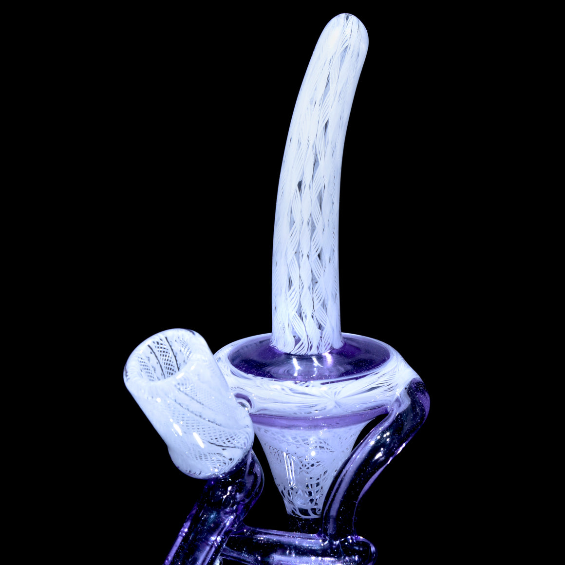 Collab - Fully-worked Zanfirico Floating G-Cycler & Sherlock Set - CFL Potion/White - 14mm Female