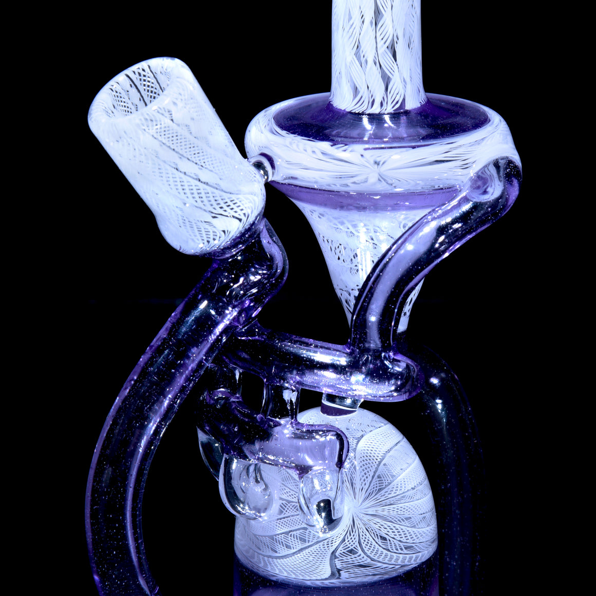 Collab - Fully-worked Zanfirico Floating G-Cycler & Sherlock Set - CFL Potion/White - 14mm Female