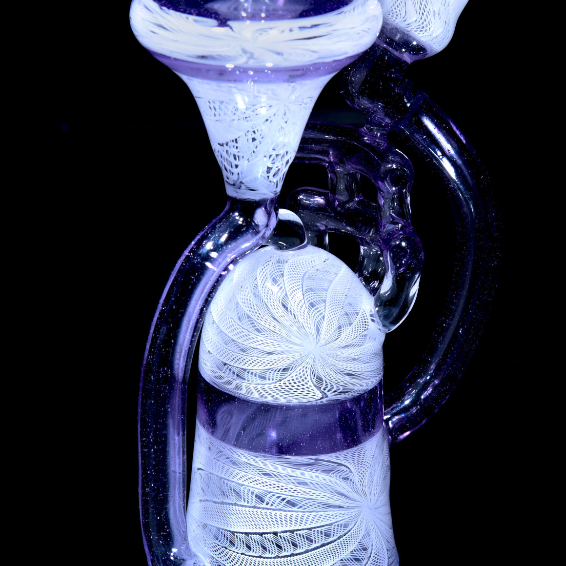 Collab - Fully-worked Zanfirico Floating G-Cycler & Sherlock Set - CFL Potion/White - 14mm Female
