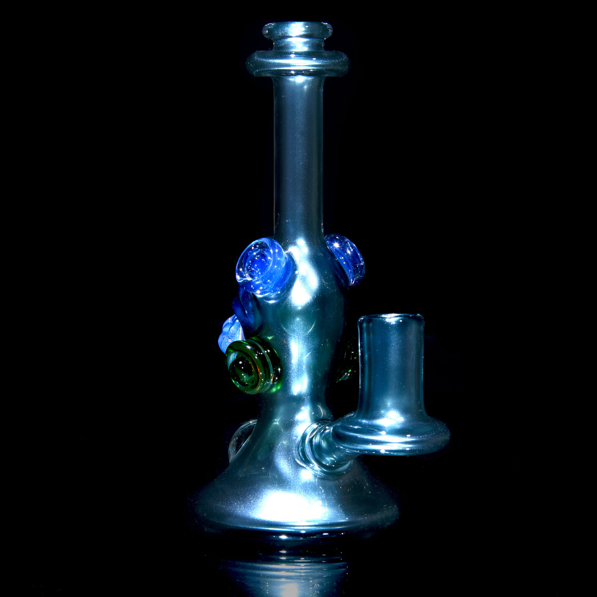 Fully-worked Mini Totem Hawk Jammer w/ Opal - Neptunium/Ghost - 10mm Female