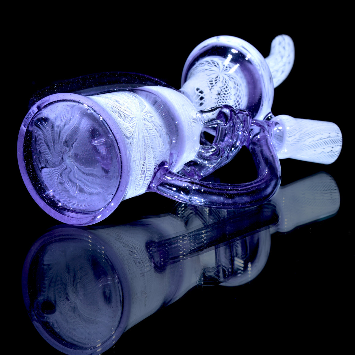 Collab - Fully-worked Zanfirico Floating G-Cycler & Sherlock Set - CFL Potion/White - 14mm Female