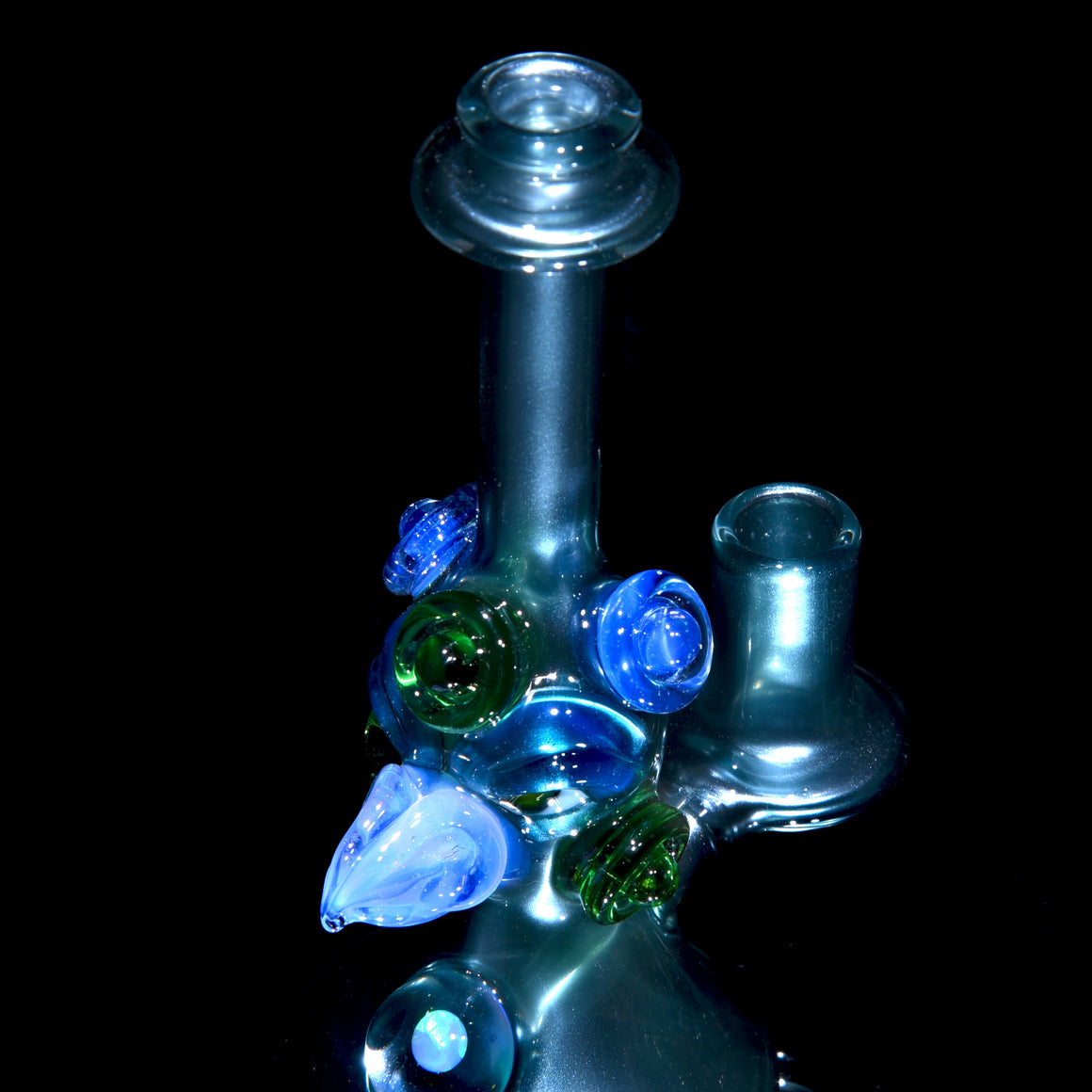 Fully-worked Mini Totem Hawk Jammer w/ Opal - Neptunium/Ghost - 10mm Female