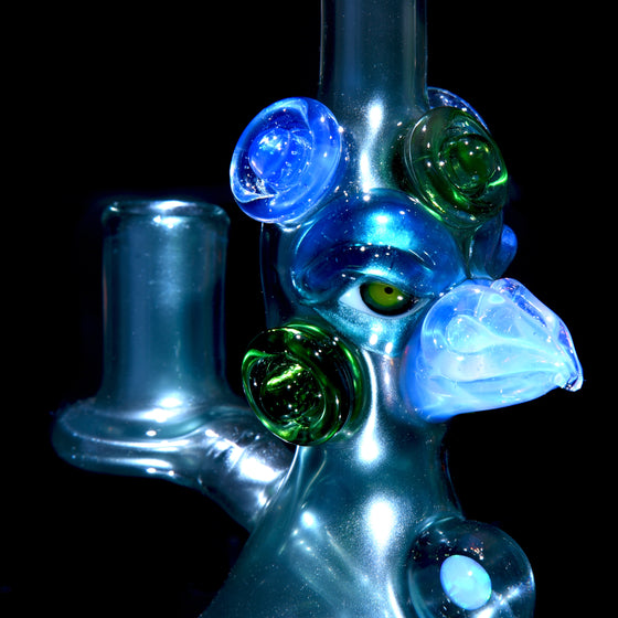 Fully-worked Mini Totem Hawk Jammer w/ Opal - Neptunium/Ghost - 10mm Female