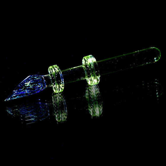 Coldworked Scoop Dab Tool - Dichroic Cobalt/Absinthe