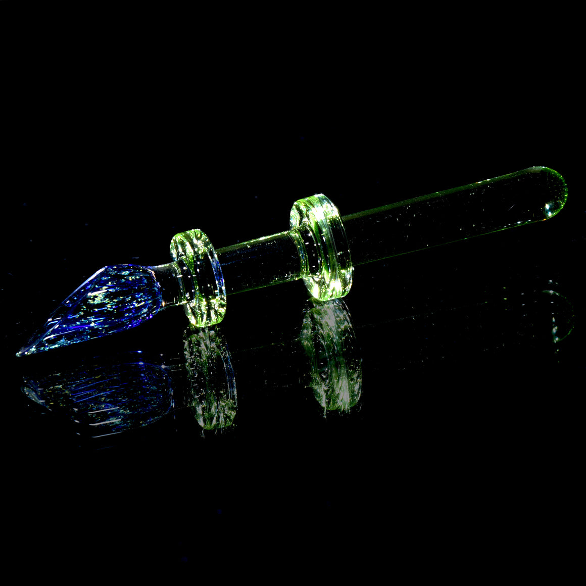 Coldworked Scoop Dab Tool - Dichroic Cobalt/Absinthe