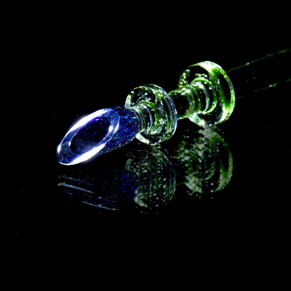 Coldworked Scoop Dab Tool - Dichroic Cobalt/Absinthe