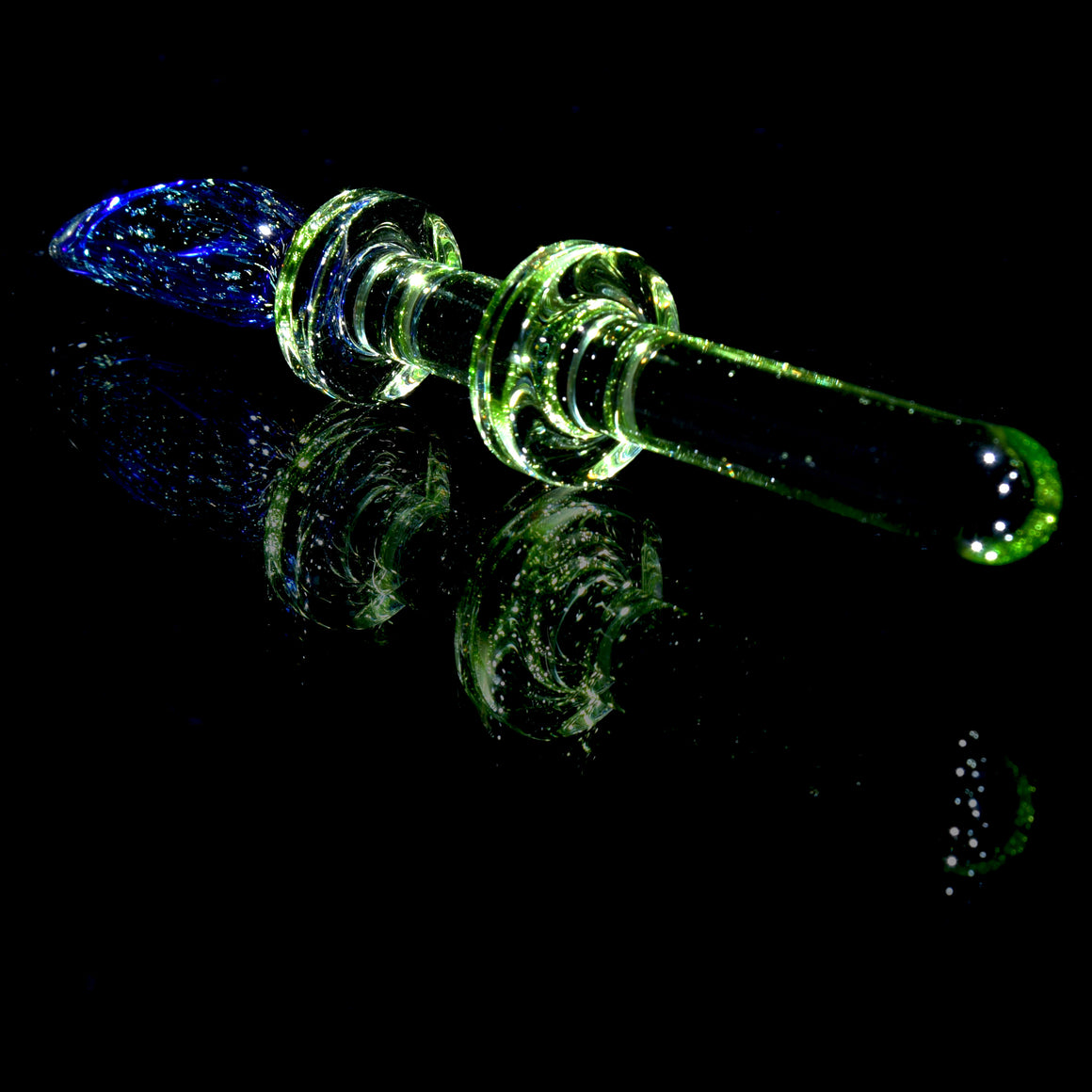 Coldworked Scoop Dab Tool - Dichroic Cobalt/Absinthe
