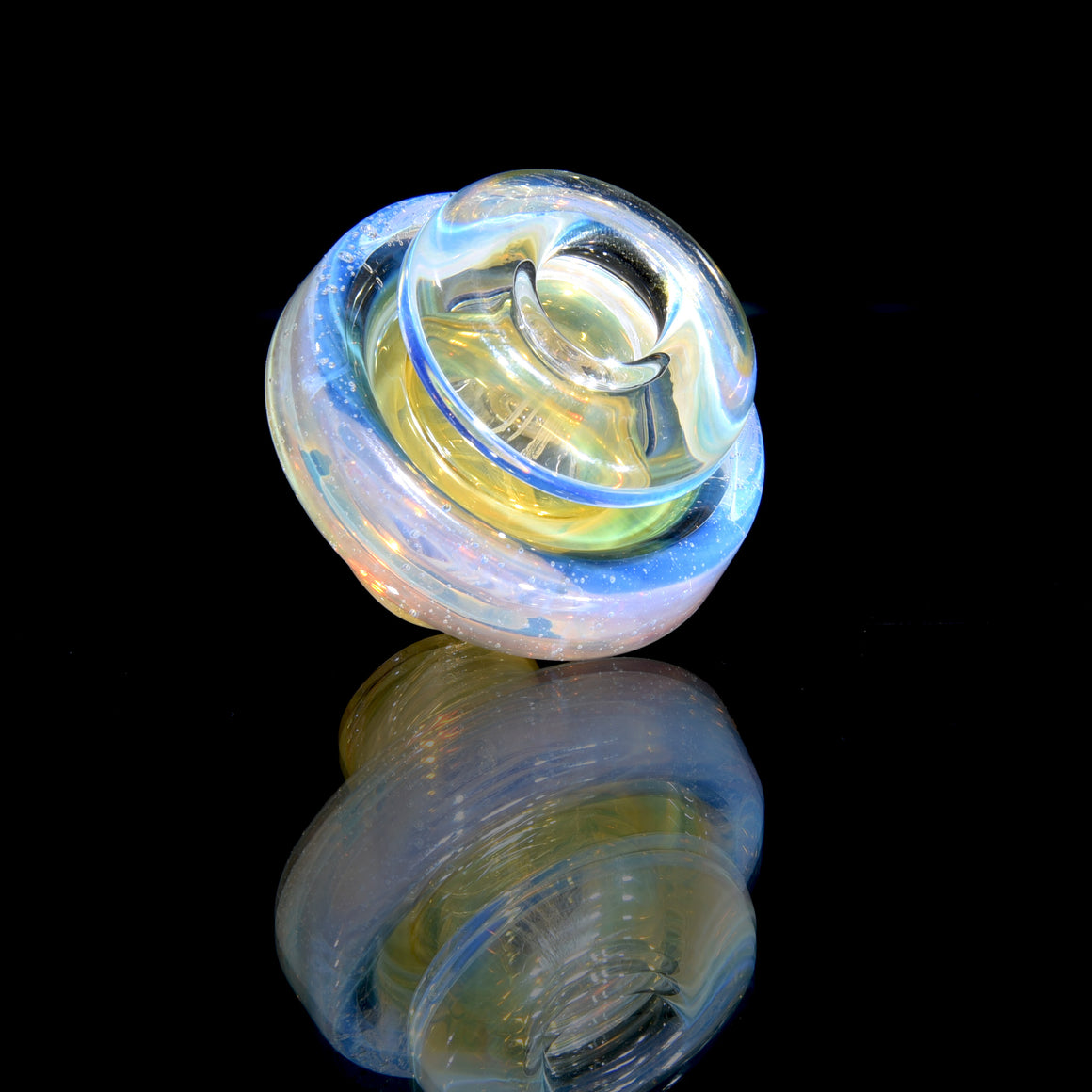 Gold & Silver-fumed Dual-hole Spinner Cap w/ Ghost Accent