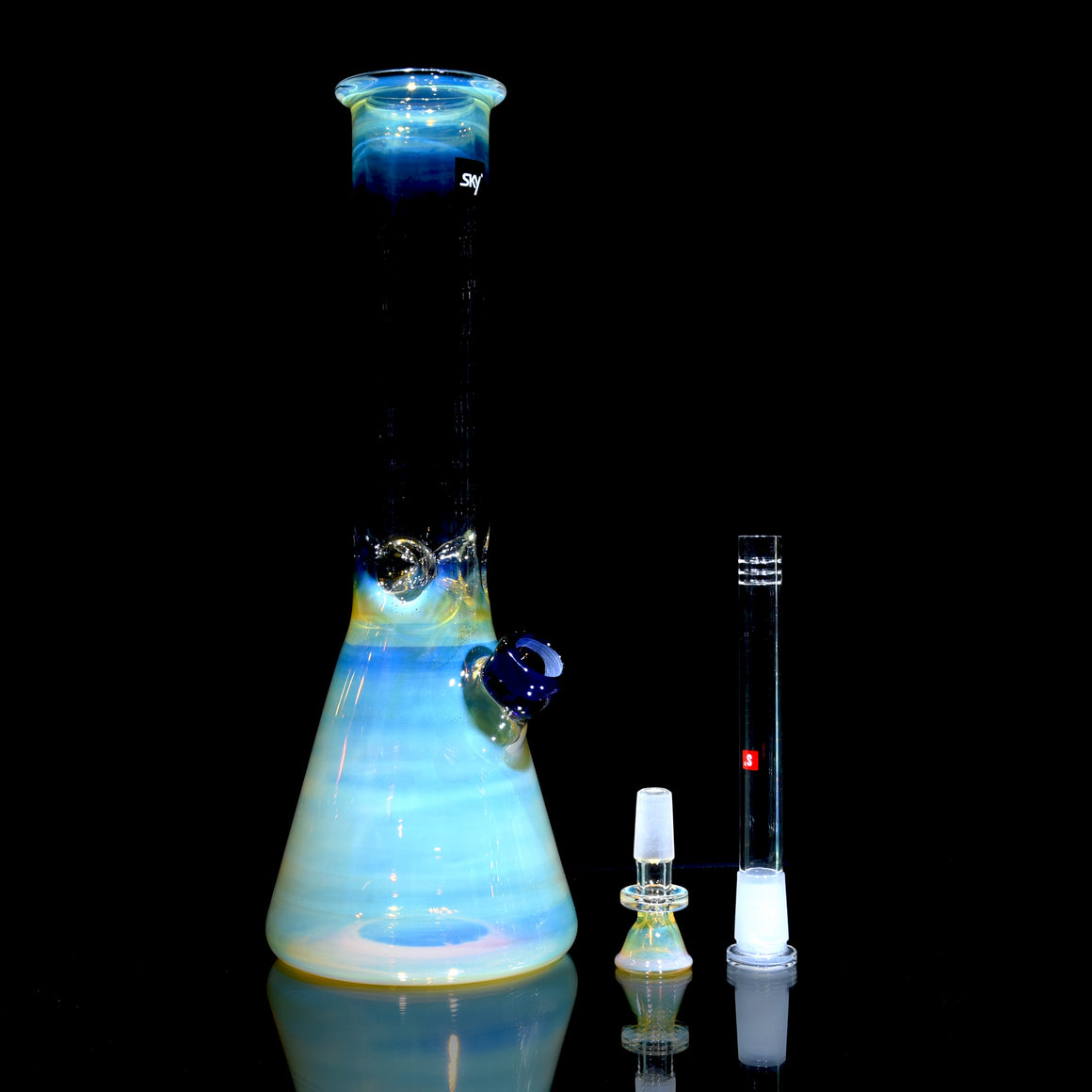 Mars - Fully-fumed Beaker Tube w/ Removable slitted downstem - 14mm Female