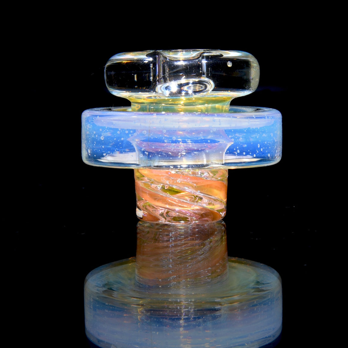 Gold & Silver-fumed Dual-hole Spinner Cap w/ Ghost Accent