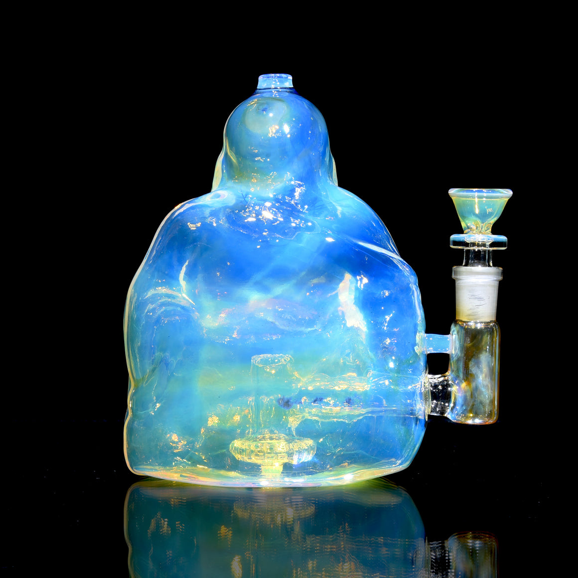 Buddha- Fully-fumed Cast Sculpture Rig w/ High-diffusion Circ Perc - 14mm Female