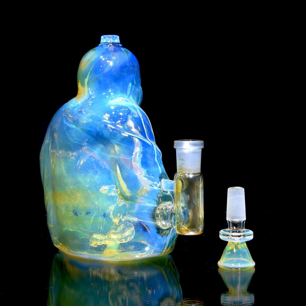 Buddha- Fully-fumed Cast Sculpture Rig w/ High-diffusion Circ Perc - 14mm Female