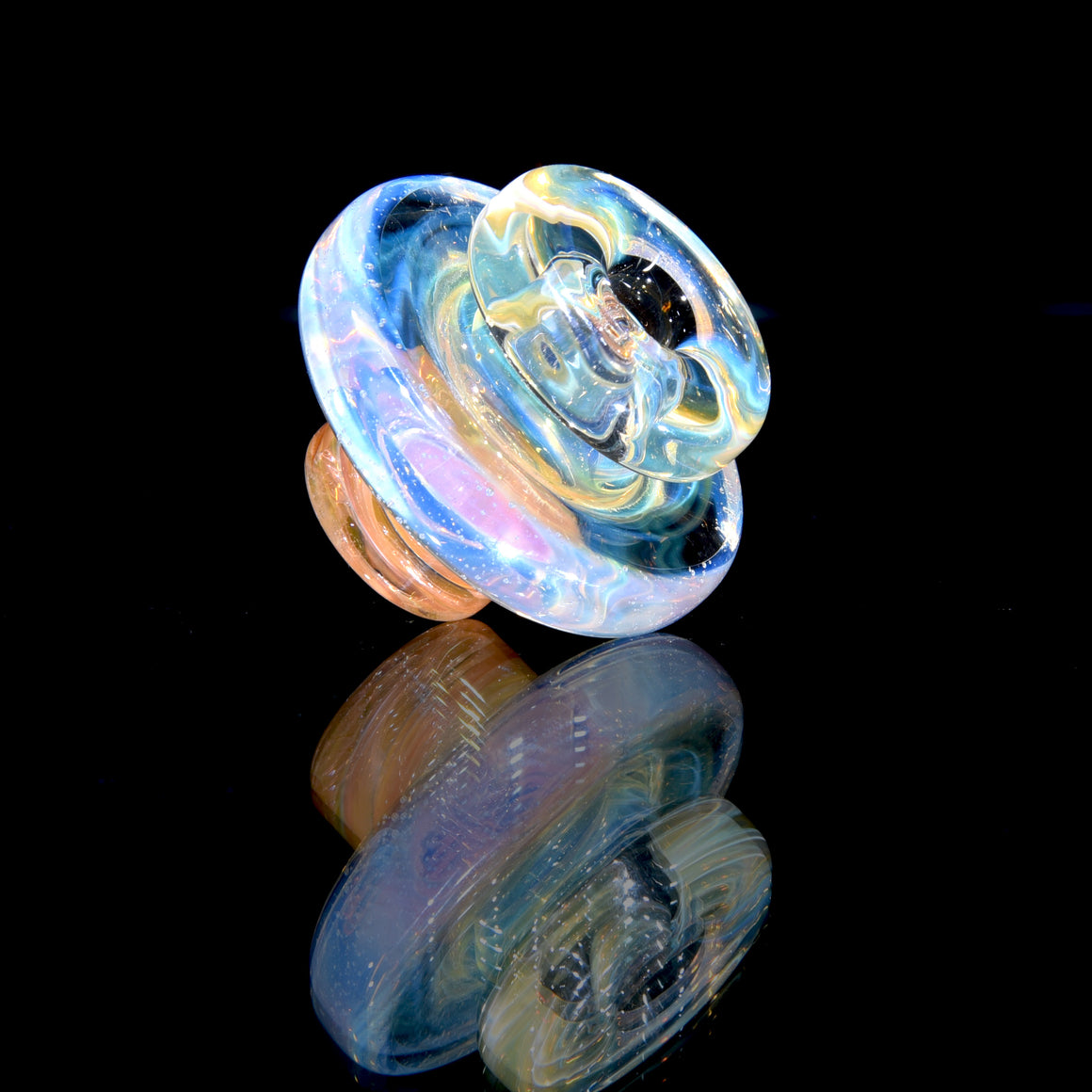 Gold & Silver-fumed Dual-hole Spinner Cap w/ Ghost Accent