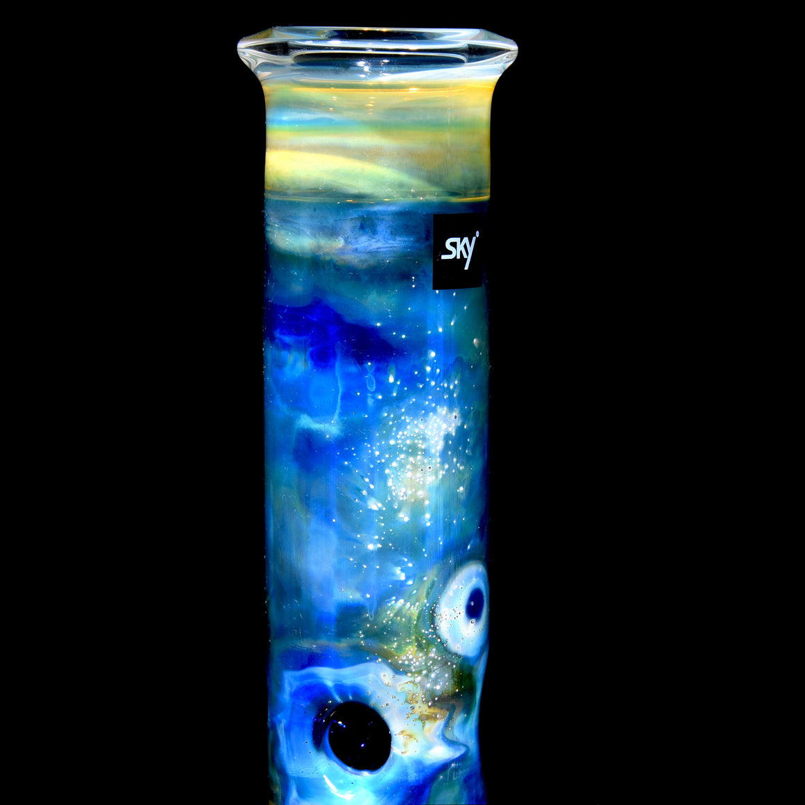 Saturn - Fully-fumed Double-Chamber Beaker Bong w/ Removable slitted downstem - 14mm Female