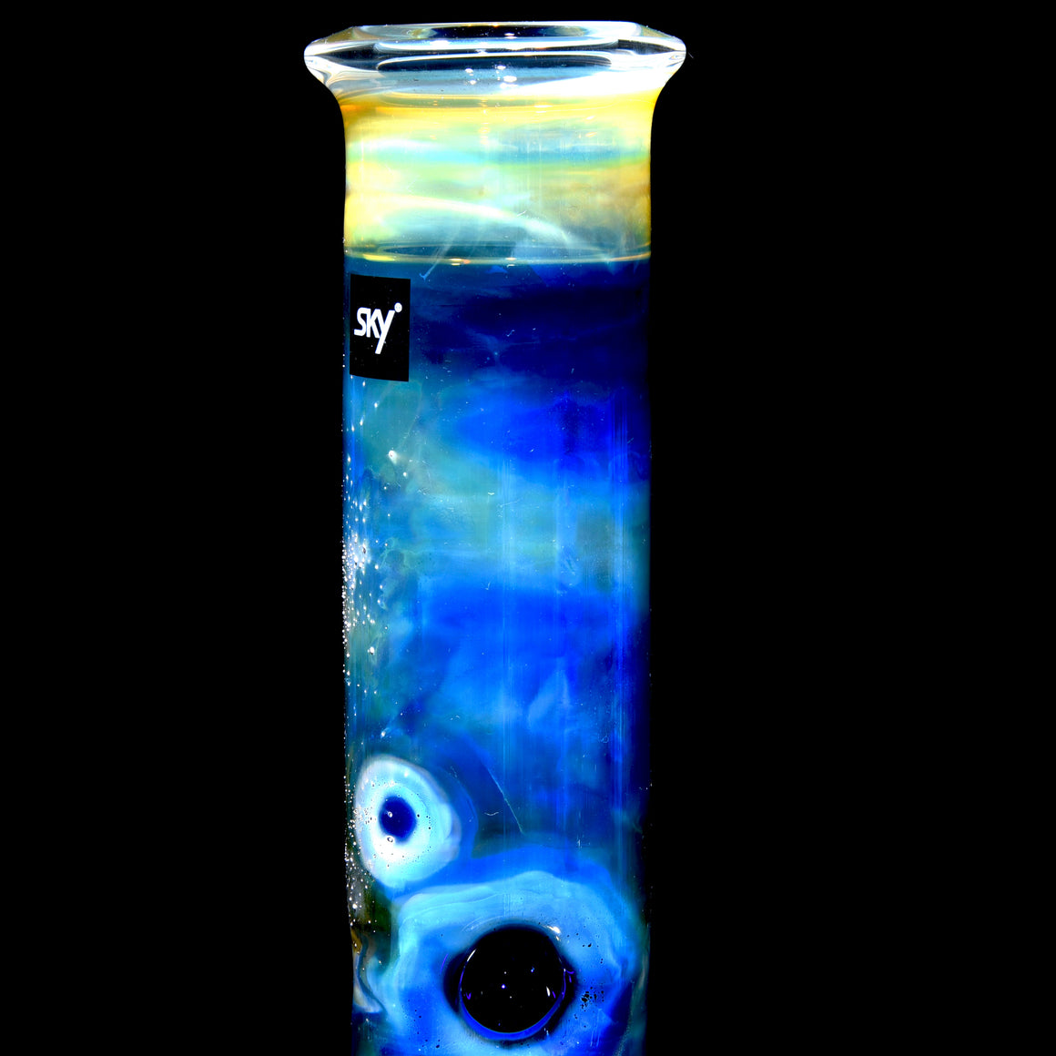 Saturn - Fully-fumed Double-Chamber Beaker Bong w/ Removable slitted downstem - 14mm Female