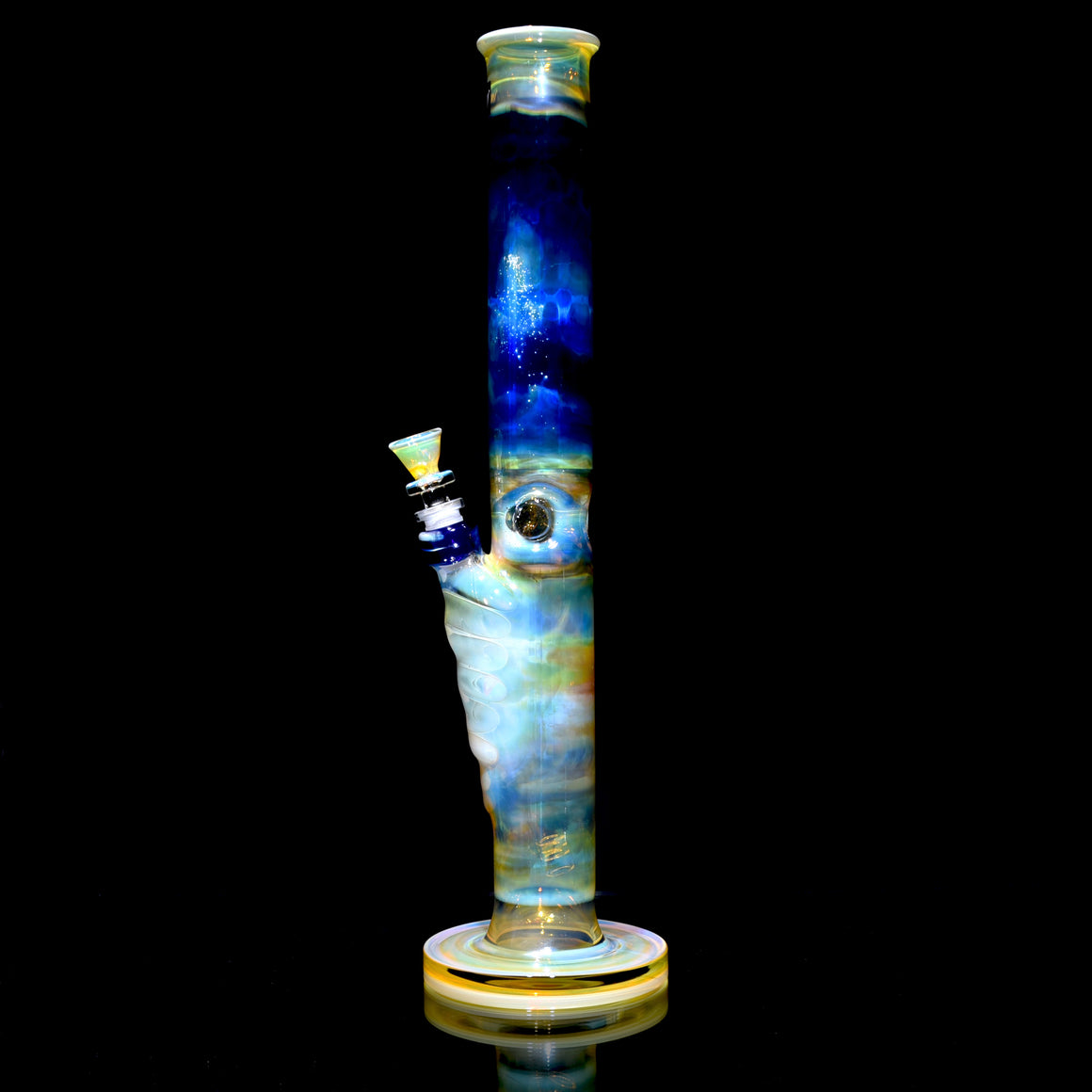 Neptune - Fully-fumed Straight Tube w/ Removable slitted downstem - 14mm Female