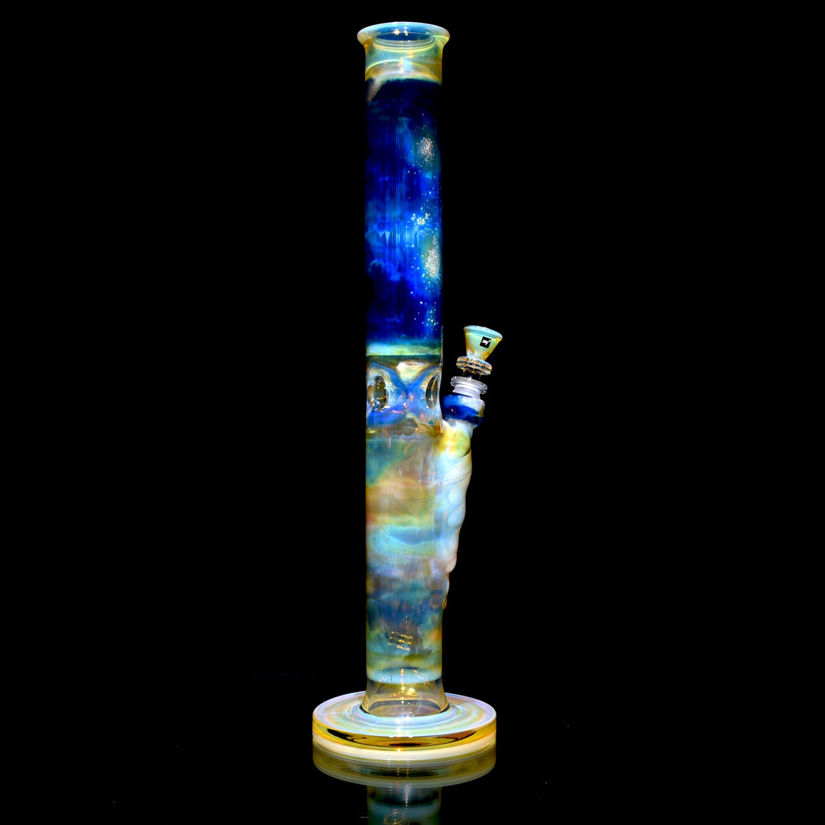 Neptune - Fully-fumed Straight Tube w/ Removable slitted downstem - 14mm Female