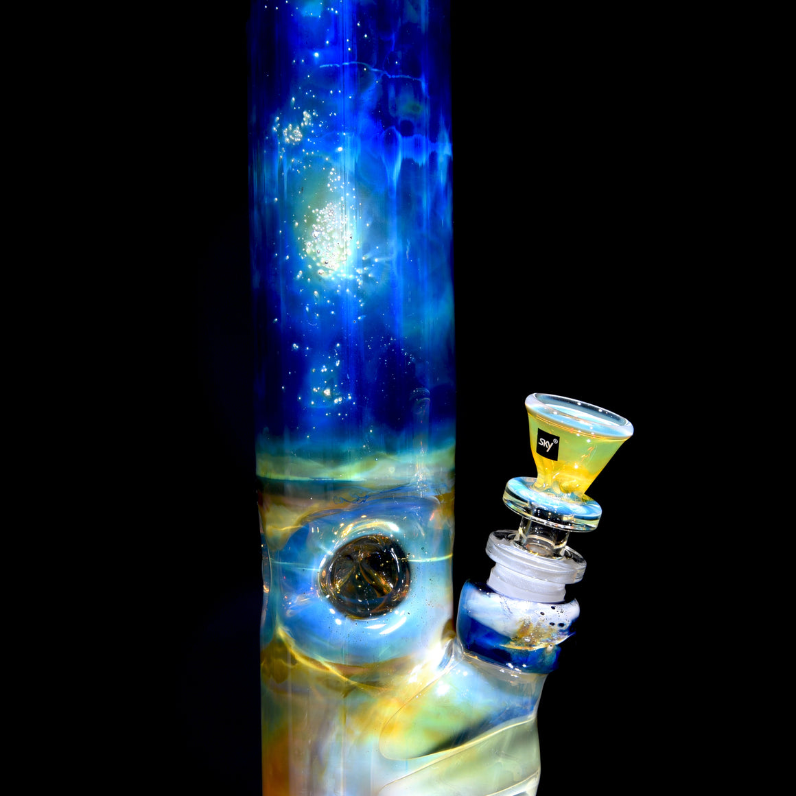 Neptune - Fully-fumed Straight Tube w/ Removable slitted downstem - 14mm Female