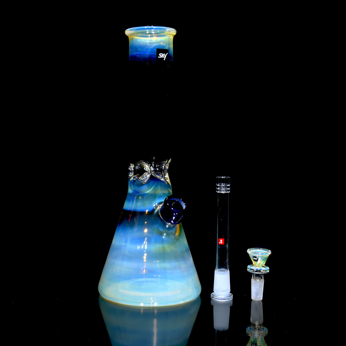 Mars - Fully-fumed Beaker Tube w/ Removable slitted downstem - 14mm Female