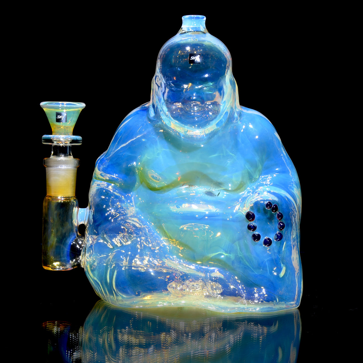 Buddha- Fully-fumed Cast Sculpture Rig w/ High-diffusion Circ Perc - 14mm Female