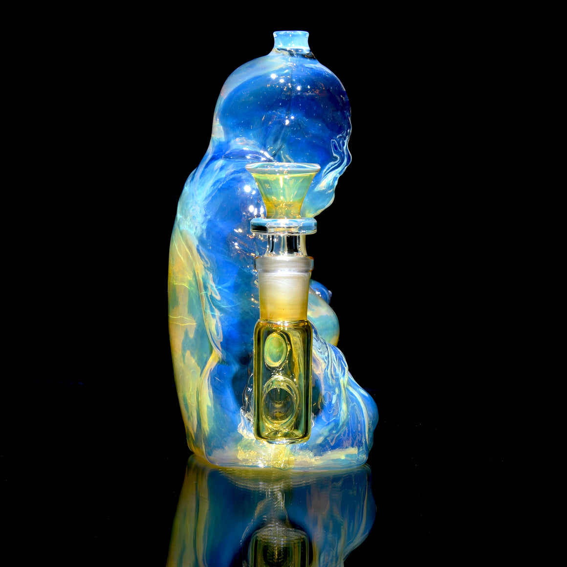 Buddha- Fully-fumed Cast Sculpture Rig w/ High-diffusion Circ Perc - 14mm Female
