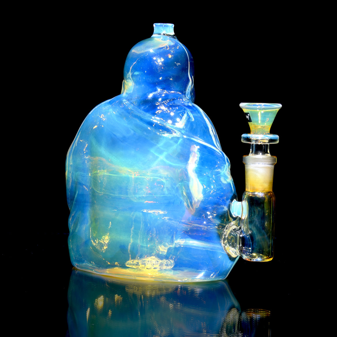 Buddha- Fully-fumed Cast Sculpture Rig w/ High-diffusion Circ Perc - 14mm Female