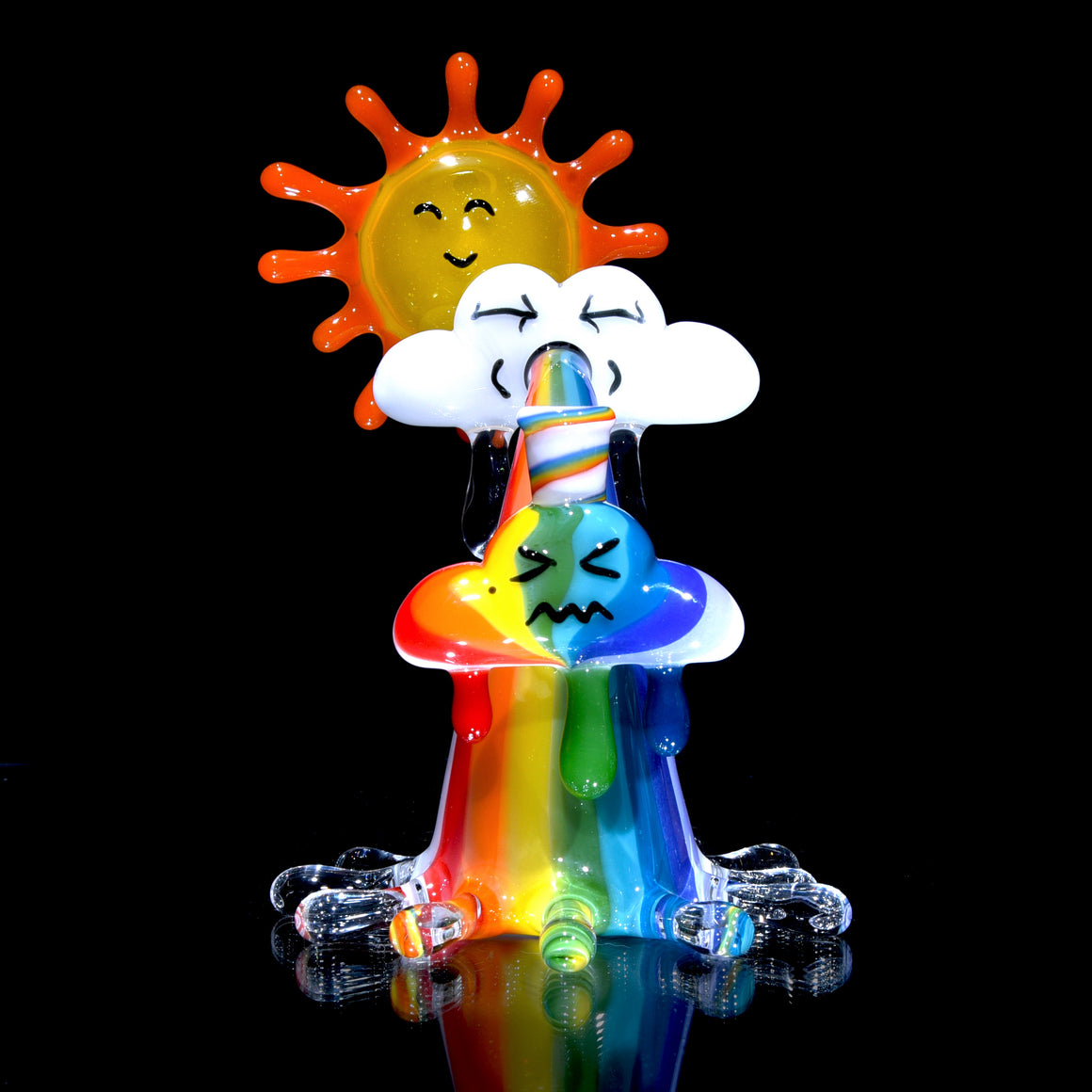 Smiling Sun w/ Puking Rainbow Cloud Rig  - 10mm Female