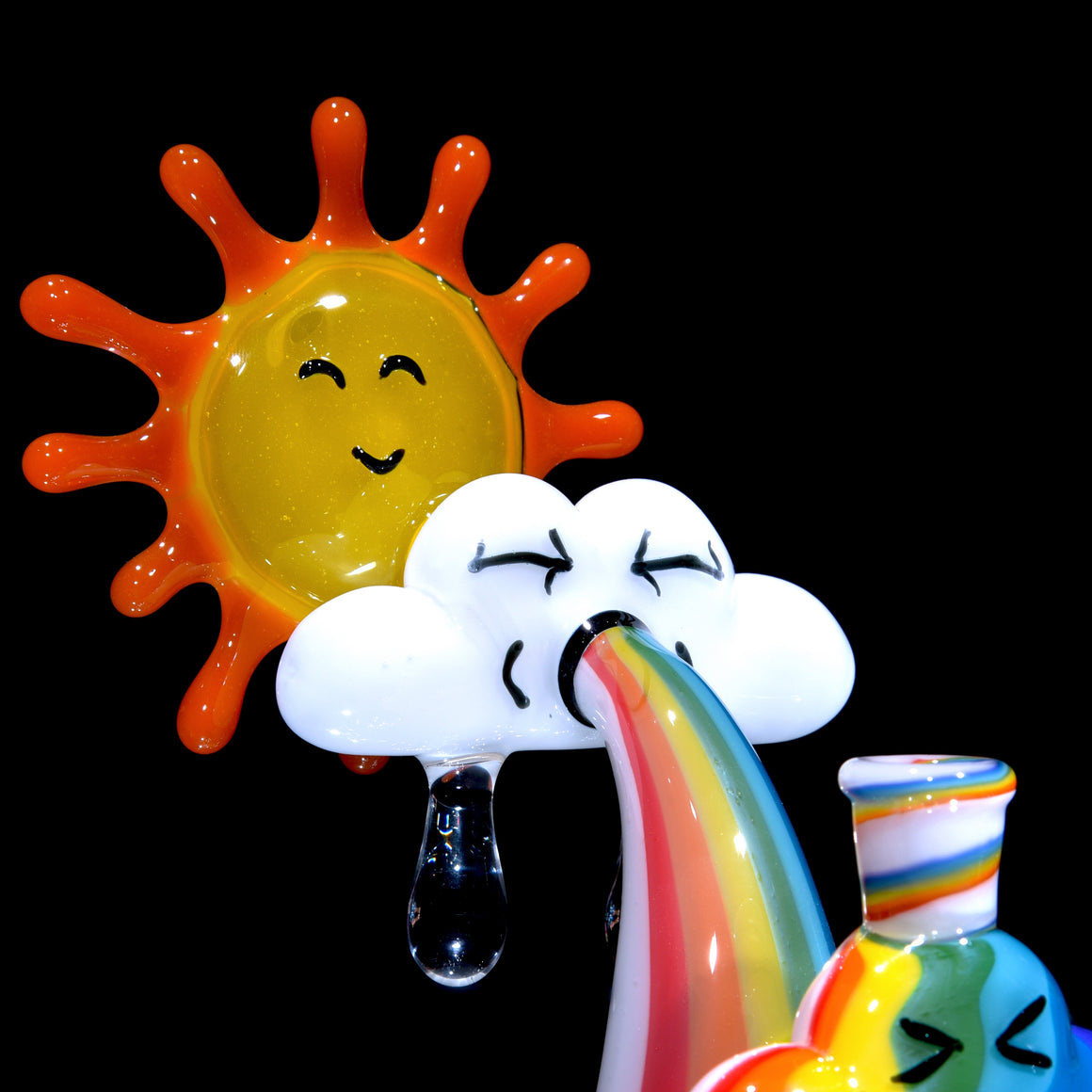 Smiling Sun w/ Puking Rainbow Cloud Rig  - 10mm Female